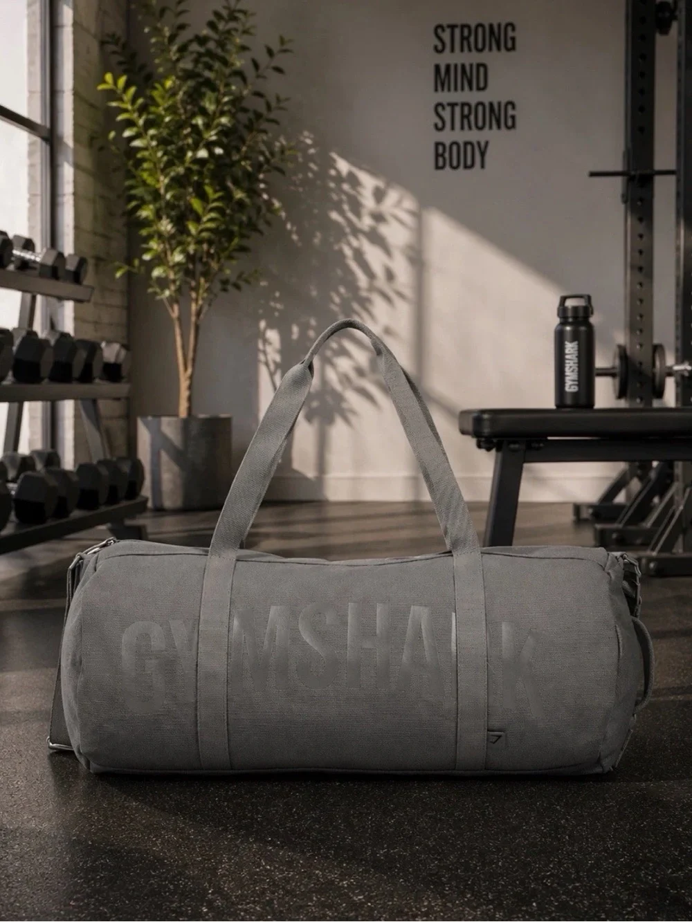 Gymshark Power Holdall Dark Grey Duffel Bag Gym Bag NEW